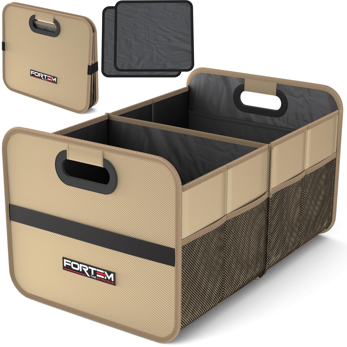 FORTEM Trunk Organizer - Car Organizer & Storage for SUVs, Trucks, Sedans