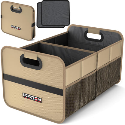 FORTEM Trunk Organizer - Car Organizer & Storage for SUVs, Trucks, Sedans