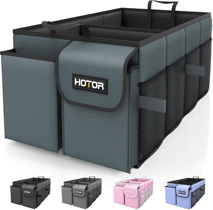 HOTOR Trunk Organizer - Foldable Car Organizer for SUVs & Sedans Storage