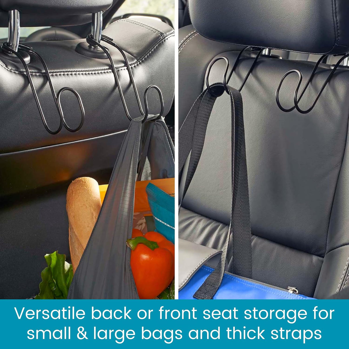 High Road Metal Car Hooks for Large Purse Straps and Heavy Bags