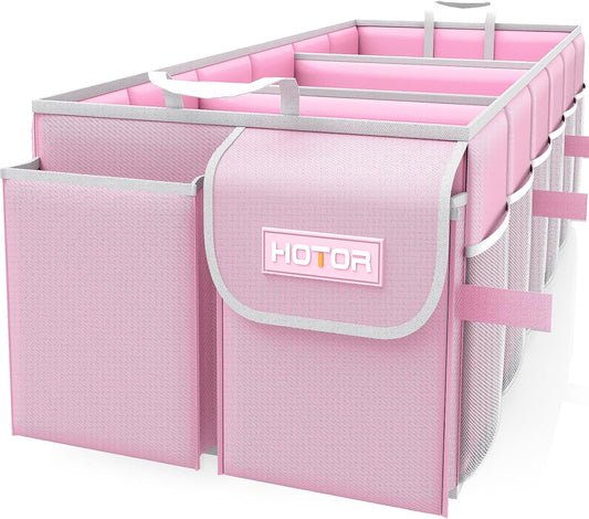 HOTOR Trunk Organizer - Foldable Car Organizer for SUVs & Sedans Storage
