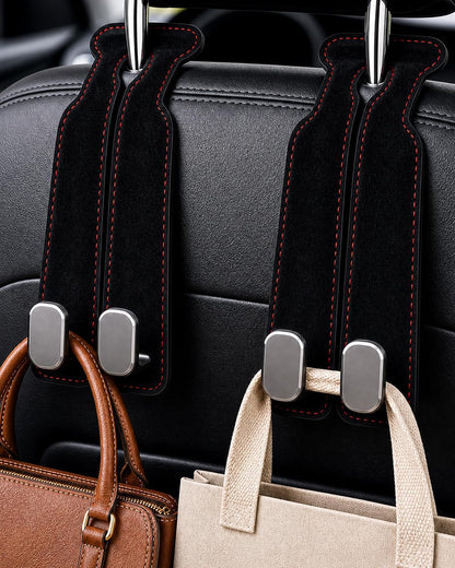Purse Hook for Car, Headrest or Glove Box Use, Black 2 Pack